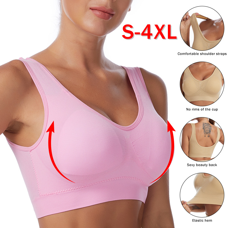 Wirefree Bra Comfort - Sujetador transpirable sin costuras para mujer,