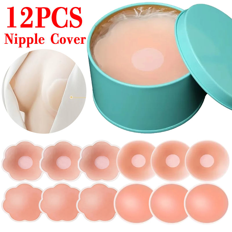 Strapless Bra Adhesive - 6/12PCS Almohadillas Adhesivas Invisibles Reutilizables para